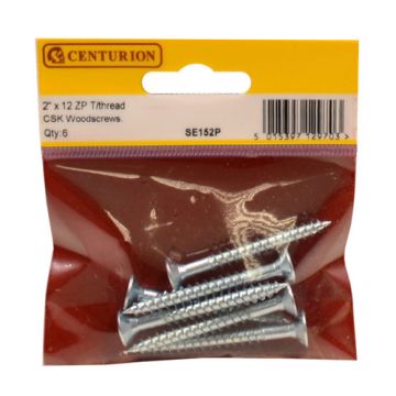 Centurion 2" x 12 ZPTT CPcs Screws Pack 6 