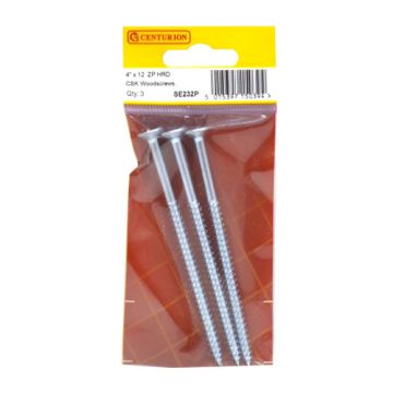 Centurion 4" x 12" ZPTT Crcs Screws Pack 3 