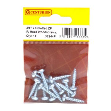 Centurion 3/4" x 8 Slot R/Head Screws Pack 14  