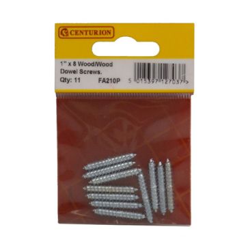 Centurion 1" x 8" Dowel Screws Pack 11 