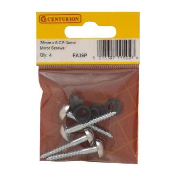Centurion 1 1/2" x 8" Chromed Mirror Screws 