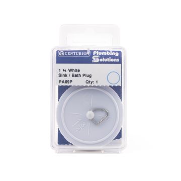Centurion White Sink Plug 40mm 