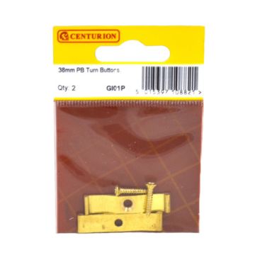 Centurion 1 1/2" Solid Brass Turn Buttons 