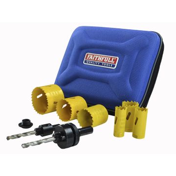 Faithfull Plumbers Holesaw Kit 9 Piece FAIHSKP