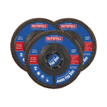 Faithfull Flap Disc ZA80 115 x 22mm 