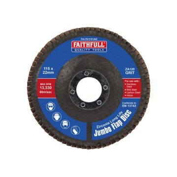 Faithfull Flap Disc ZA120 115 x 22mm 
