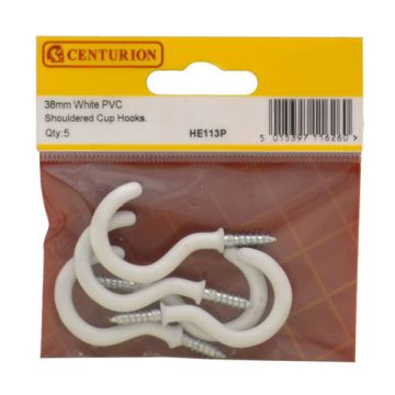 Centurion White Pvc Hook 1.5" 