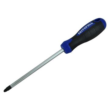 Faithfull Soft Grip Screwdriver 3PZ x 150mm