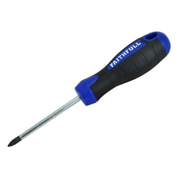 Faithfull Soft Grip Screwdriver 2PZ x 100mm