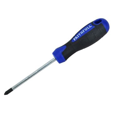Faithfull Soft Grip Screwdriver 2PH x 100mm