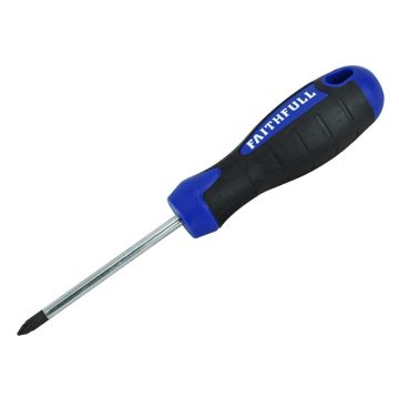 Faithfull Soft Grip Screwdriver 1PZ x  75mm