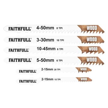 Faithfull 10 Piece Jigsaw Blade Set FAIJBSET10 