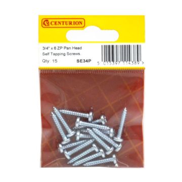 Centurion Slot Pan Head Screws 3/4" x 6 Pack 15