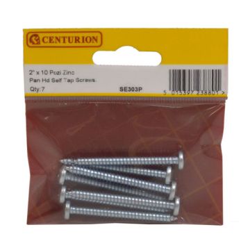 Centurion Slot Self Tap Screws 2" x 10 Pack 7 