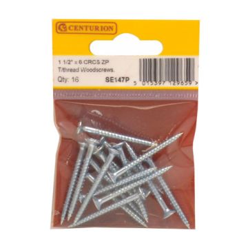 Centurion 1 1/2"x6 ZP Screw Pack 16 