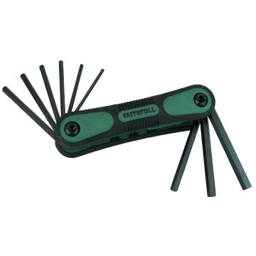 Faithfull 9 Pce Folding Hex Key FAIHKSF9AF 