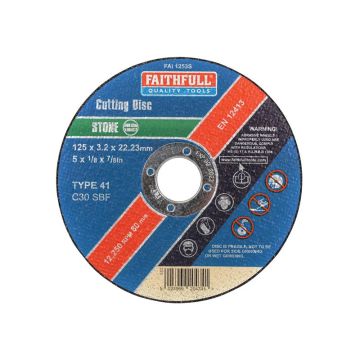 Faithfull Stone Cutting Disc FAI1253S 