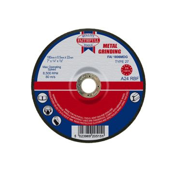 Faithfull Metal Grinding Disc FAI1806MDG