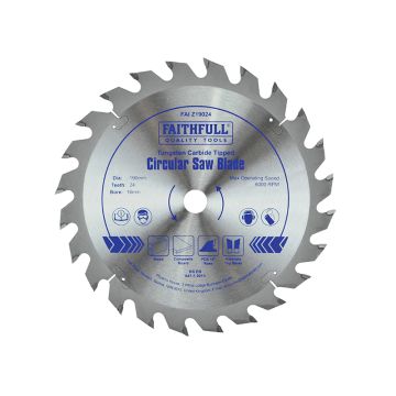 Faithfull TCT Circ Saw Blade 190 x 16 x 24T FAIZ19024