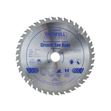 Faithfull TCT Circular Saw Blade 250 x 40 FAIZ25040AK