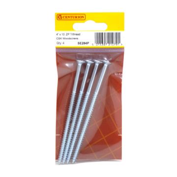 Centurion 4 x 10 ZP Woodscrews 
