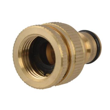 Faithfull Brass Dual Tap Conn 1/2"  x  3/4" FAIHOSETC