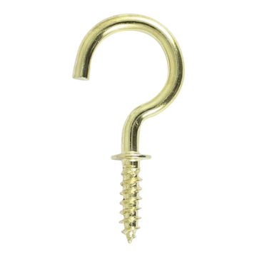Timpac Round Cup Hooks 38mm Electro Brass