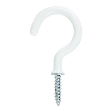 Timpac Round Cup Hooks 38mm White 