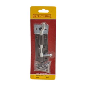 Centurion 100mm Black Necked Tower Bolt 
