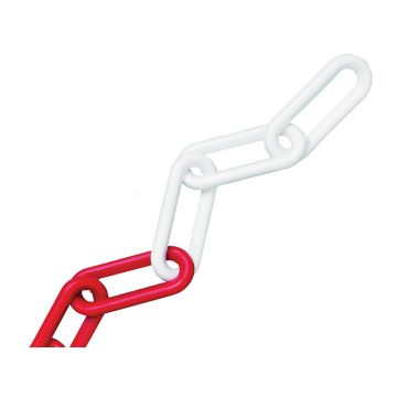 Faithfull Red/White 8mm Plastic Chain Per Metre FAICHPRW812C 