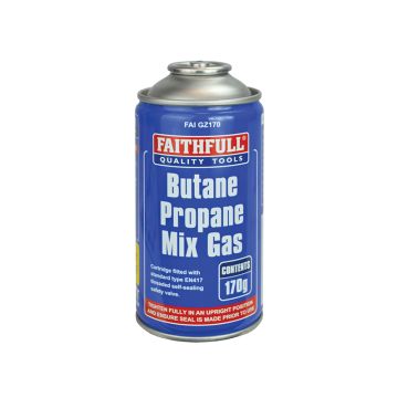 Faithfull Butane Propane Gas Cartridge 170G FAIGZ170