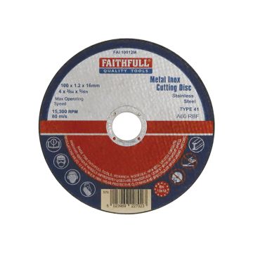 Faithfull Metal Cut Disc FAI10012M 