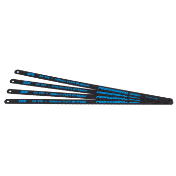 OX Pro 12" Hacksaw Blades 24 TPI Pack 4 OX-P131324

