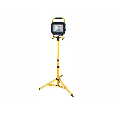 Faithfull 30W LED Single Pod Tripod Site Light 2100 Lumens 110V
