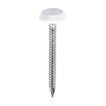 Timco Polymer Head Pins (Box 100) 40mm White 