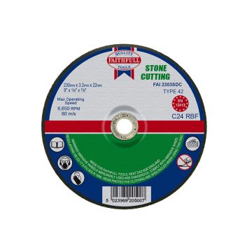 Faithfull Dep Centre Cut Disc 230  x  3.2  x  22 Stone FAI2303SDC