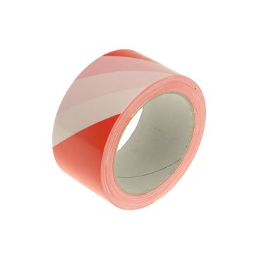 Faithfull Hazard Warning Tape 50mm x 33M Self Adhesive Red & White FAITAPEHAZRW 