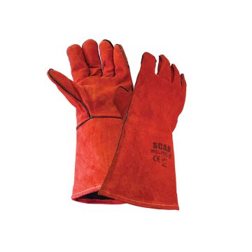 Scan Welders Gauntlet Red Lg SCAGLOWELRED