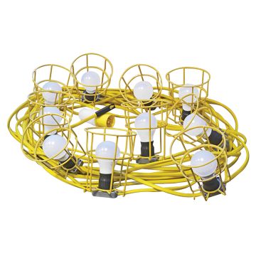 Faithfull Festoon Lights Low Energy Bulbs 25m 10 Bulbs 110 voLT