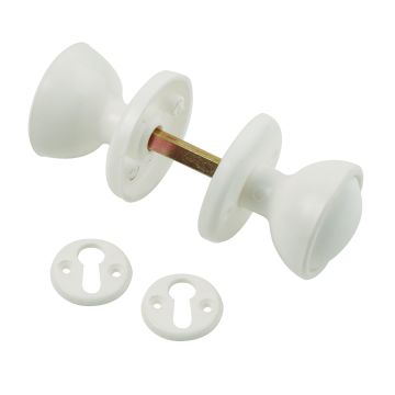 Dale Hardware White Plastic Furn Rim Lock