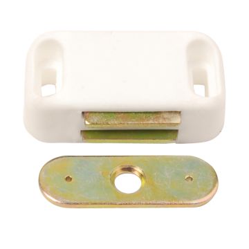 Dale Hardware White L/Duty Magnetic Catch 