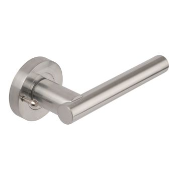 Dale Hardware Satin Chrome Sultan Lever on Round Rose Privacy Set 