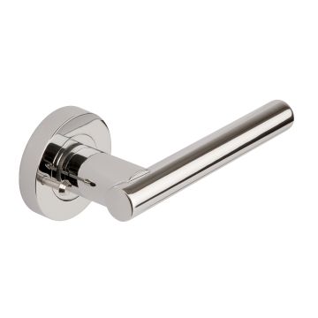 Dale Hardware Polished Chrome Sultan Lever on Round Rose Privacy Set 