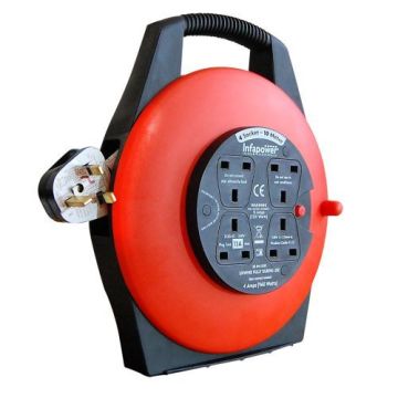 MDT Handbag Extension Reel 4 Socket 10Mtr
