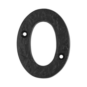 Dale Hardware Antique Wrought Iron 76mm Numeral 0
