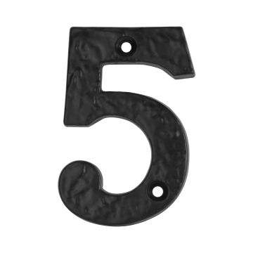 Dale Hardware Antique Wrought Iron 76mm Numeral 5