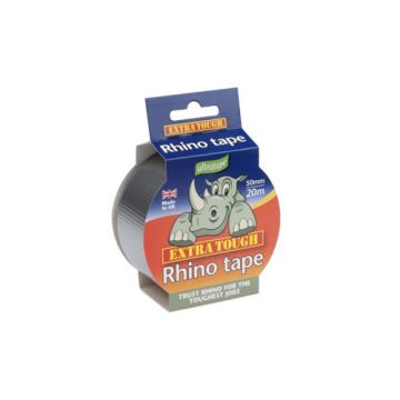 Ultratape RHino Gaffer Cloth Tape 50mm x 20M Silver - Heavy Duty 