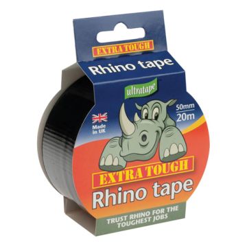 Ultratape RHino Gaffer Cloth Tape 50mm x 20M Black - Heavy Duty