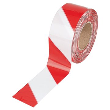 Ultratape Red/White Non Adhesive Barrier Tape, 70mm x 500m