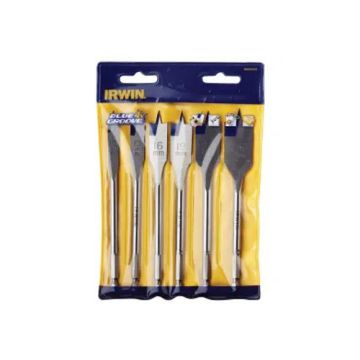 Irwin 4x Blue Groove Flat Bit Set 6 PC